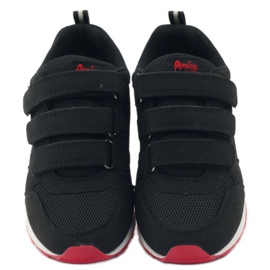 American Club Scarpe sportive con sottopiede in pelle americana rosso nero 4
