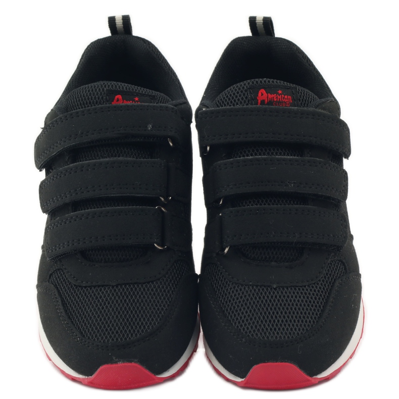 American Club Scarpe sportive con sottopiede in pelle americana rosso nero 4
