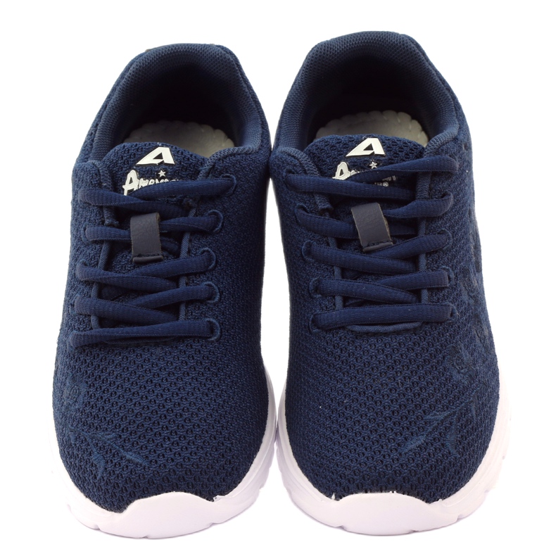 American Club Scarpe sportive con sottopiede in pelle, colore blu navy 4