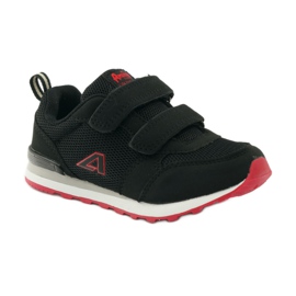 American Club Scarpe sportive con sottopiede in pelle americana rosso nero 1