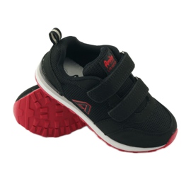 American Club Scarpe sportive con sottopiede in pelle americana rosso nero 3