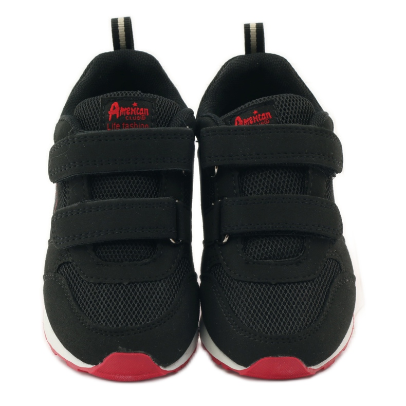 American Club Scarpe sportive con sottopiede in pelle americana rosso nero 4