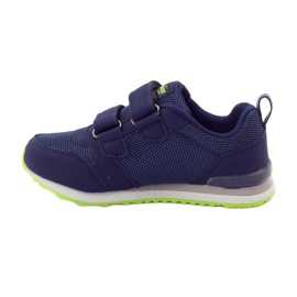 American Club Scarpe sportive con sottopiede in pelle americana blu navy verde 2