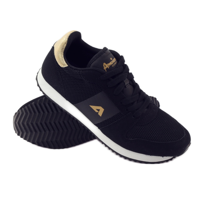 American Club Scarpe sportive da donna americane 17022 nero giallo 3