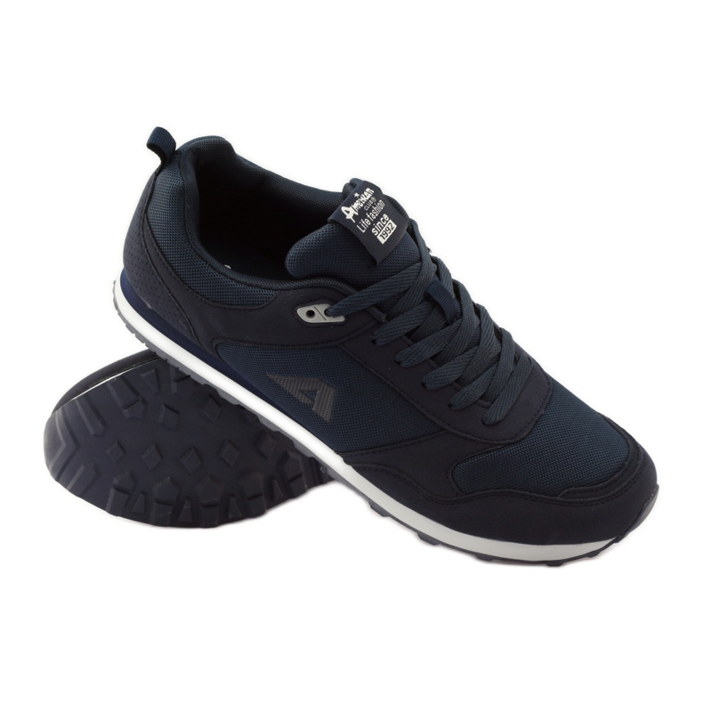 American Club Scarpe da jogging americane 1754 blu navy 3