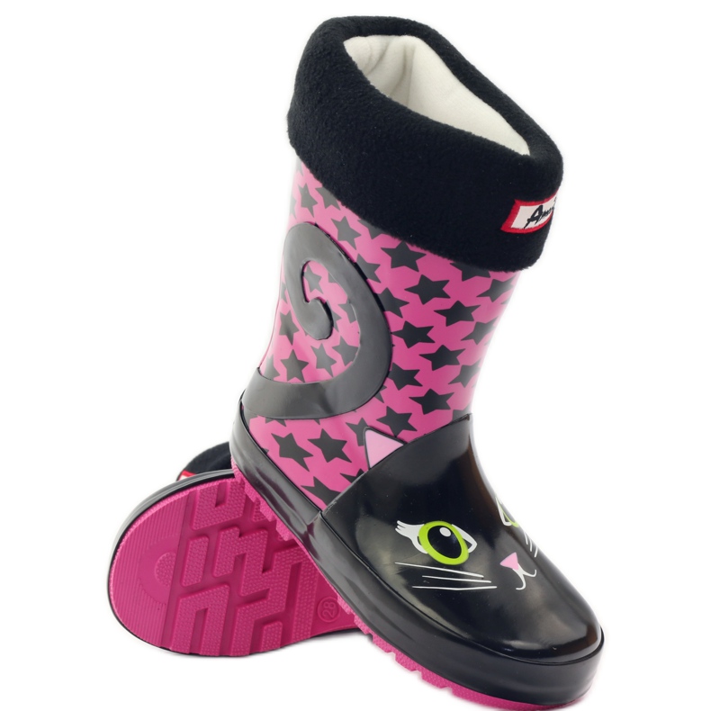 American Club Calza Galoshes + inserto gattino americano rosa nero 3
