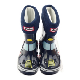 American Club Stivali di gomma, calzino + inserto American TRUCK giallo rosso blu navy 4