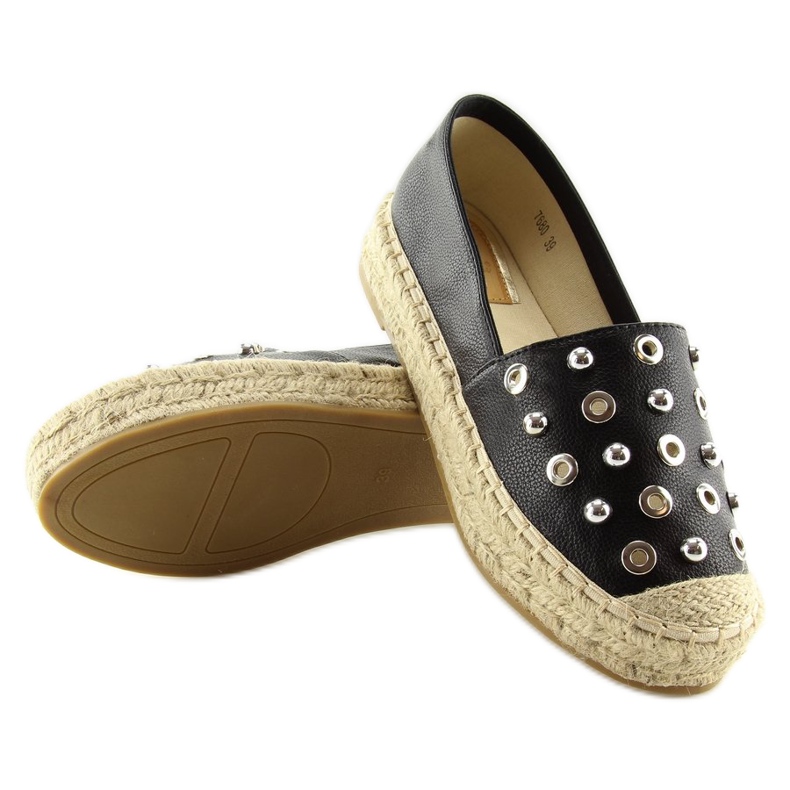 Espadrillas nere 7680 nere nero 2