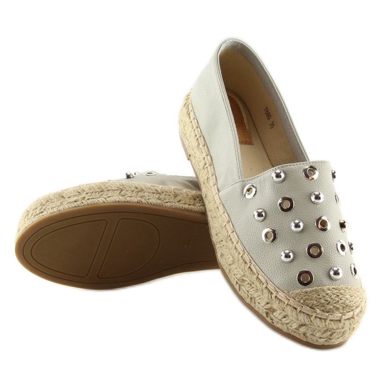 Espadrillas grigie da donna 7680 Grigio 2