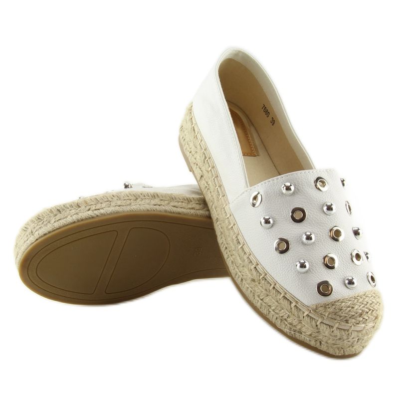 Espadrillas bianche bianche 7680 bianche bianca 2
