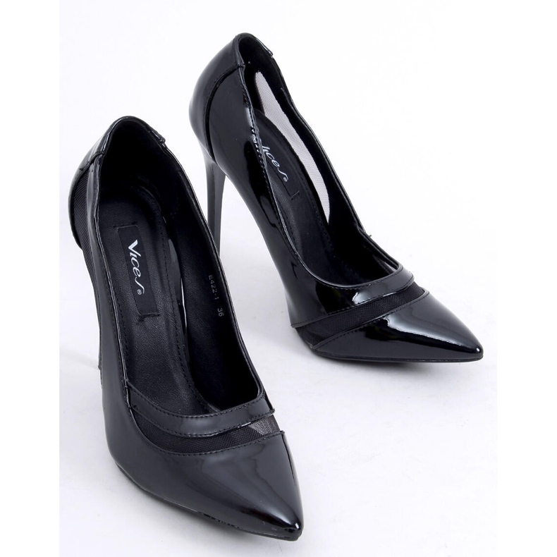 Décolleté su spillo con rete E422 Black nero 1