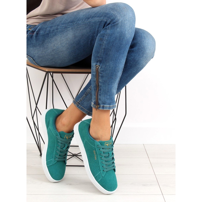 T-1706 Scarpe sportive da donna turchese mare verde 2