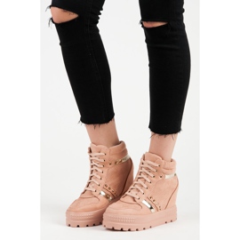 Bestelle Sneakers con plateau rosa 1
