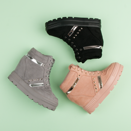 Bestelle Sneakers con plateau nero 1