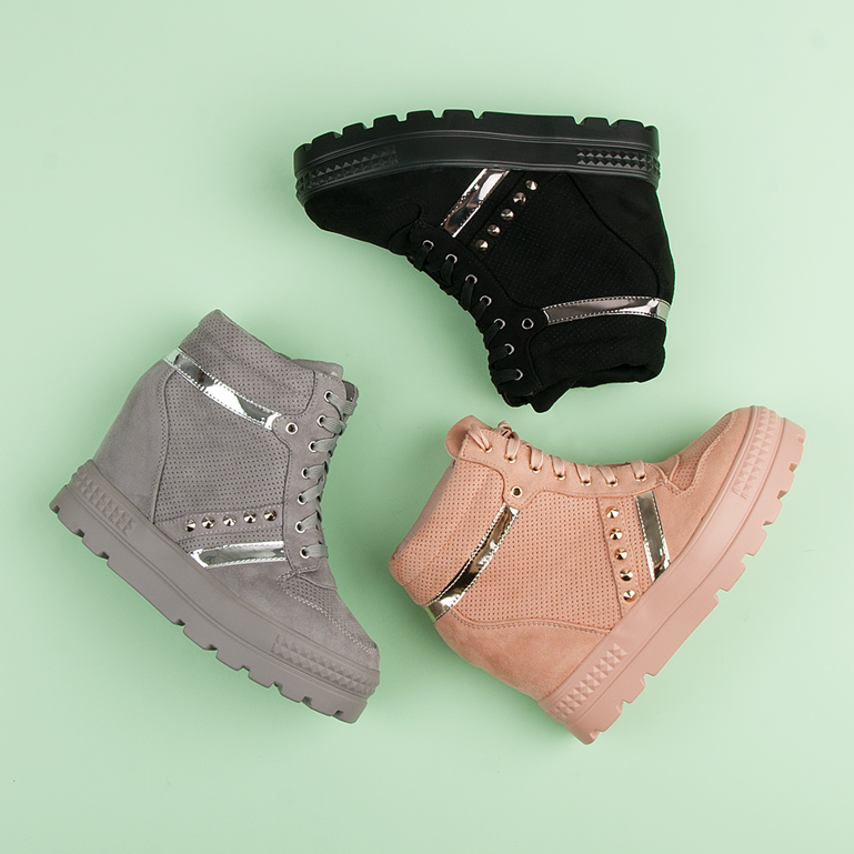 Bestelle Sneakers con plateau nero 1