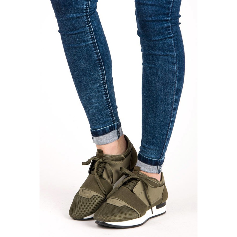 Scarpe sportive slip-on verde 2