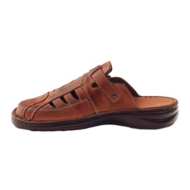 Pantofole Naszbut in pelle 045 marrone 2
