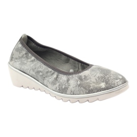 Scarpe in pelle da donna mocassini Filippo 046 grigio 1