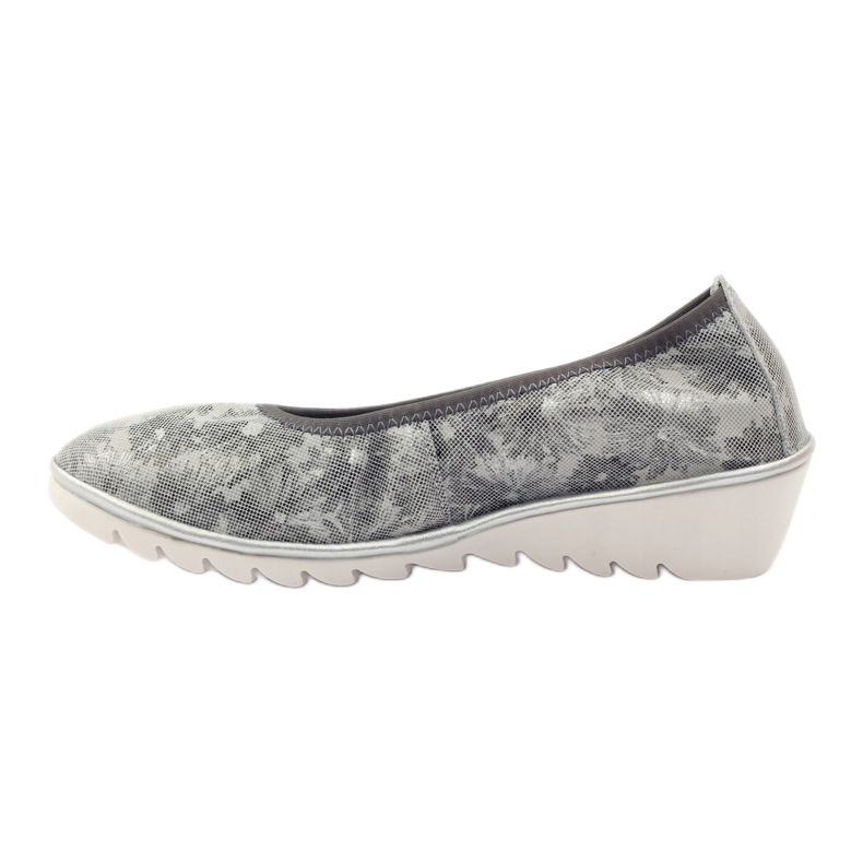 Scarpe in pelle da donna mocassini Filippo 046 grigio 2