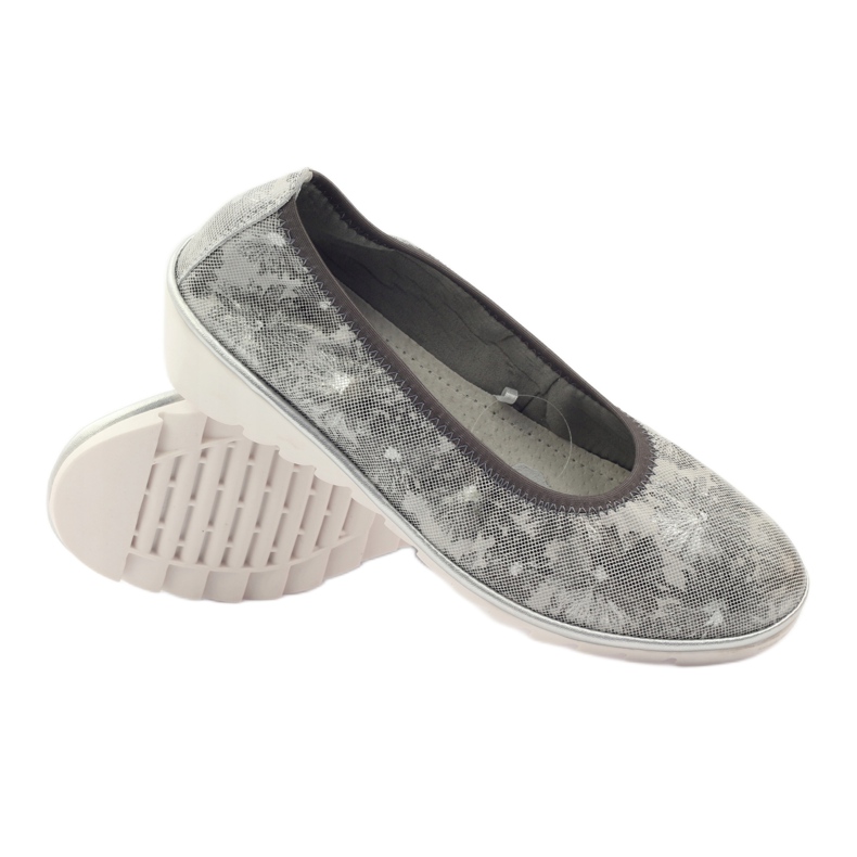 Scarpe in pelle da donna mocassini Filippo 046 grigio 3