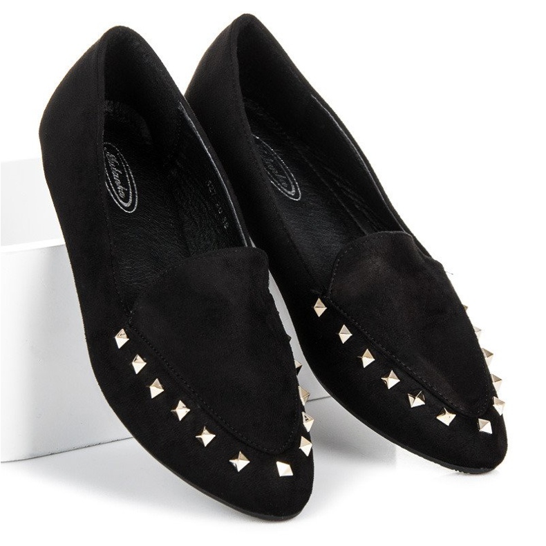 Scarpe slip-on con borchie nero 1