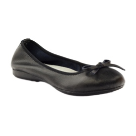 Ballerine in pelle con fiocco Filippo 038 nero 1