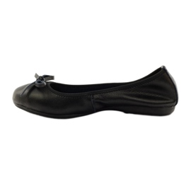 Ballerine in pelle con fiocco Filippo 038 nero 2
