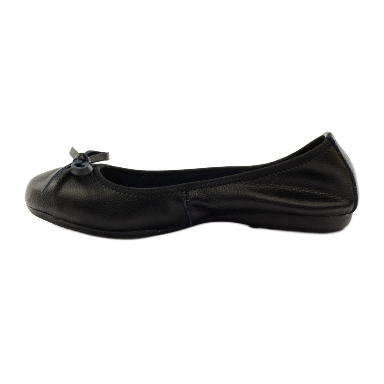Ballerine in pelle con fiocco Filippo 038 nero 2