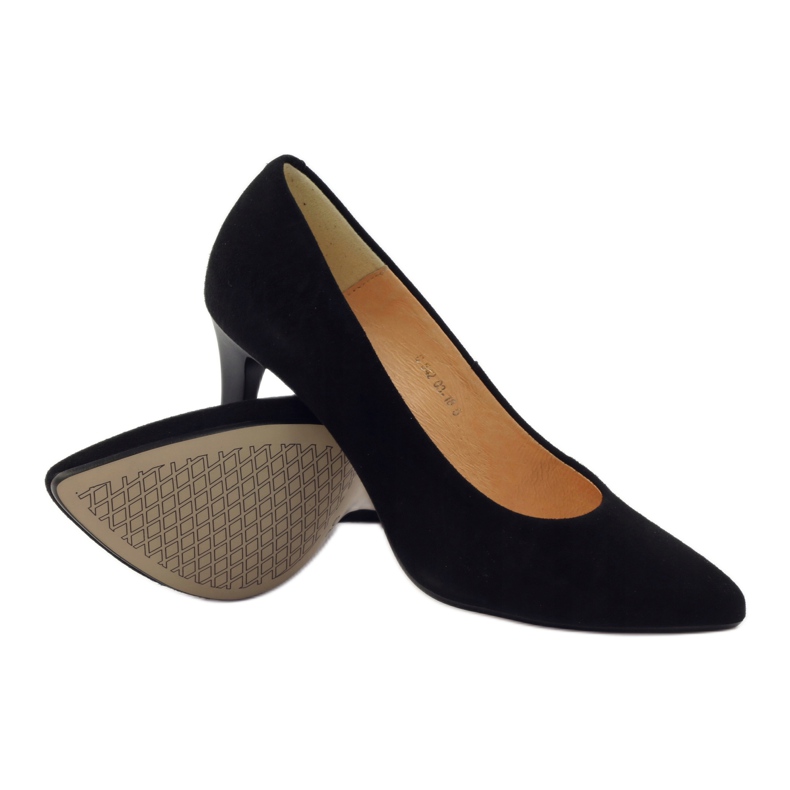 Pompe in pelle femminile Espinto su Szpilka 542 Black nero 3
