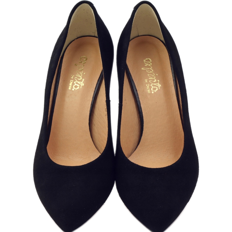 Pompe in pelle femminile Espinto su Szpilka 542 Black nero 4