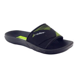 Pantofole per il tempo libero da bambino Rider nere nero verde 1