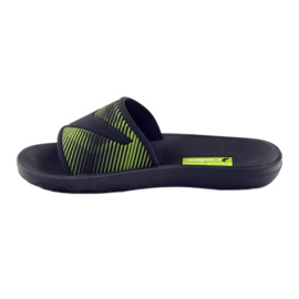 Pantofole per il tempo libero da bambino Rider nere nero verde 2