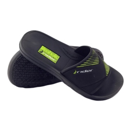 Pantofole per il tempo libero da bambino Rider nere nero verde 3