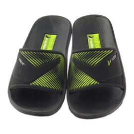 Pantofole per il tempo libero da bambino Rider nere nero verde 4
