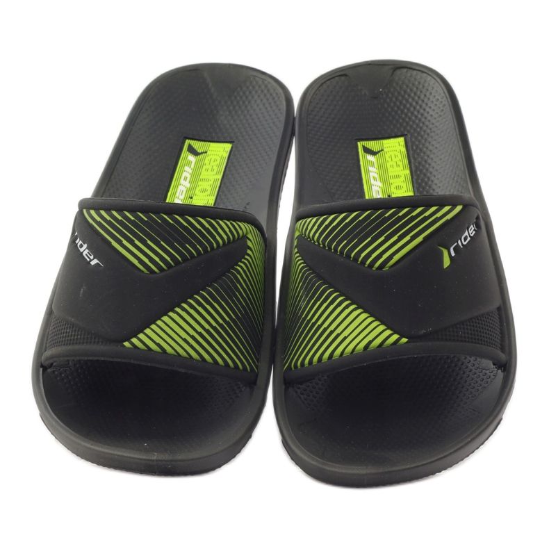 Pantofole per il tempo libero da bambino Rider nere nero verde 4