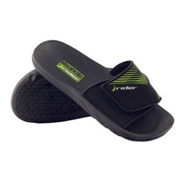 Ciabatte da piscina per il tempo libero Rider 82326 nero verde 3
