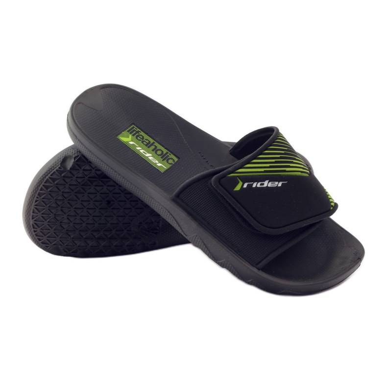 Ciabatte da piscina per il tempo libero Rider 82326 nero verde 3