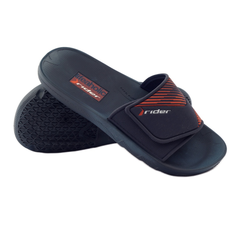 Ciabatte da piscina per il tempo libero Rider 82326 arancia blu navy 3