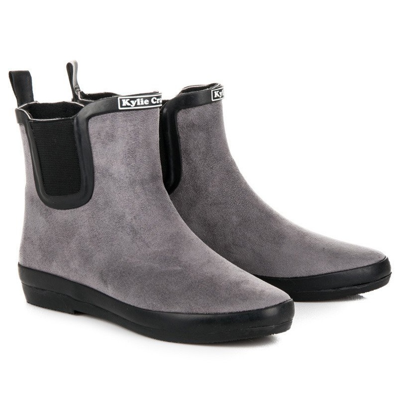 Kylie Galosce scamosciate da donna nero grigio 1