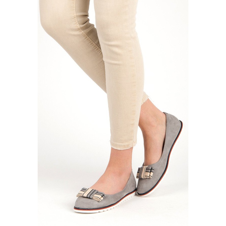 Ballerine in camoscio grigio 2