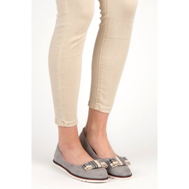 Ballerine in camoscio grigio 1