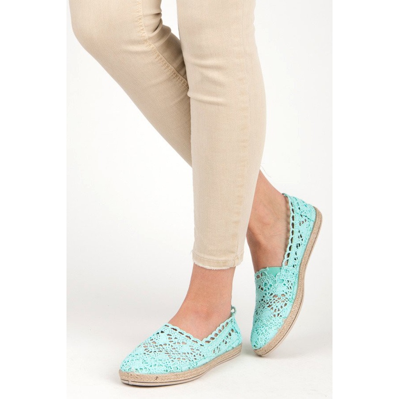 Seastar Espadrillas in pizzo color menta verde 1