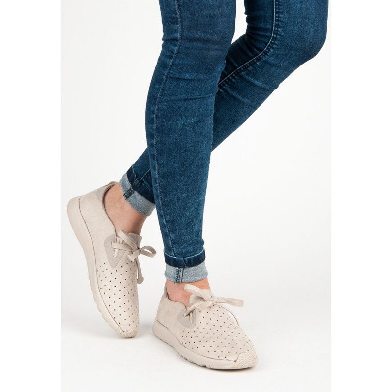 Kylie Slipons in pelle scamosciata traforati marrone 2