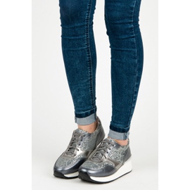 Kylie Scarpe Sportive Con Glitter grigio 2