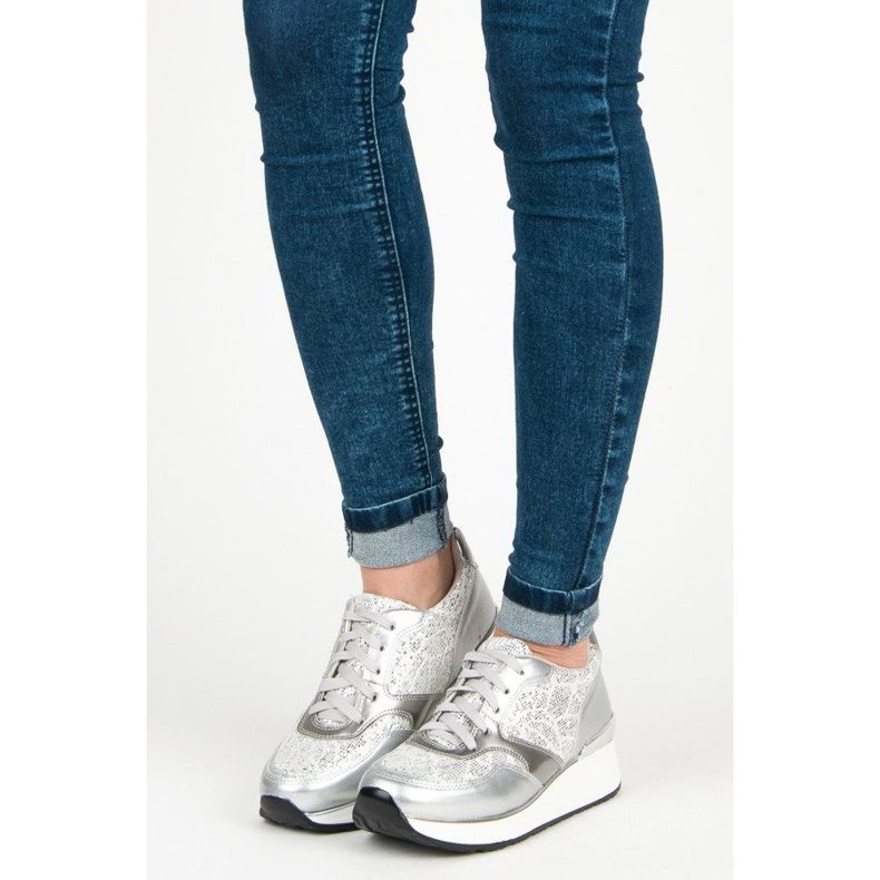 Kylie Scarpe Sportive Con Glitter grigio 1