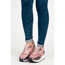 Kylie Scarpe Sportive Con Glitter rosa 1