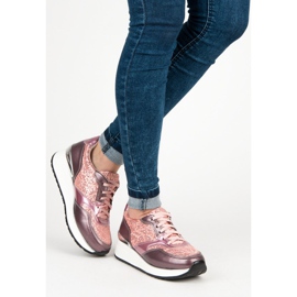 Kylie Scarpe Sportive Con Glitter rosa 2
