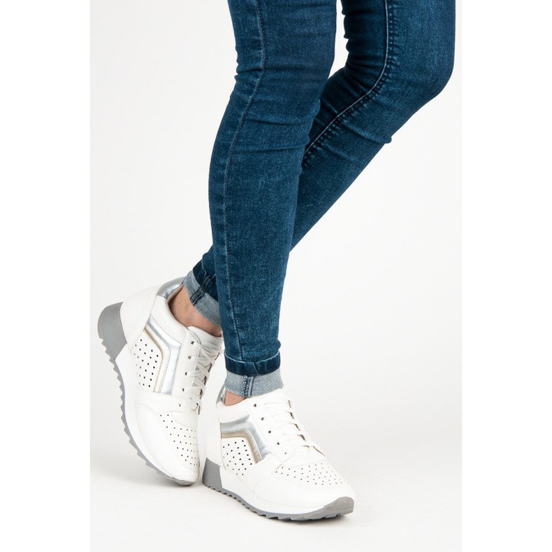 Kylie Sneakers alla moda sulla piattaforma bianco 2