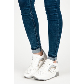 Kylie Sneakers alla moda sulla piattaforma bianco 1