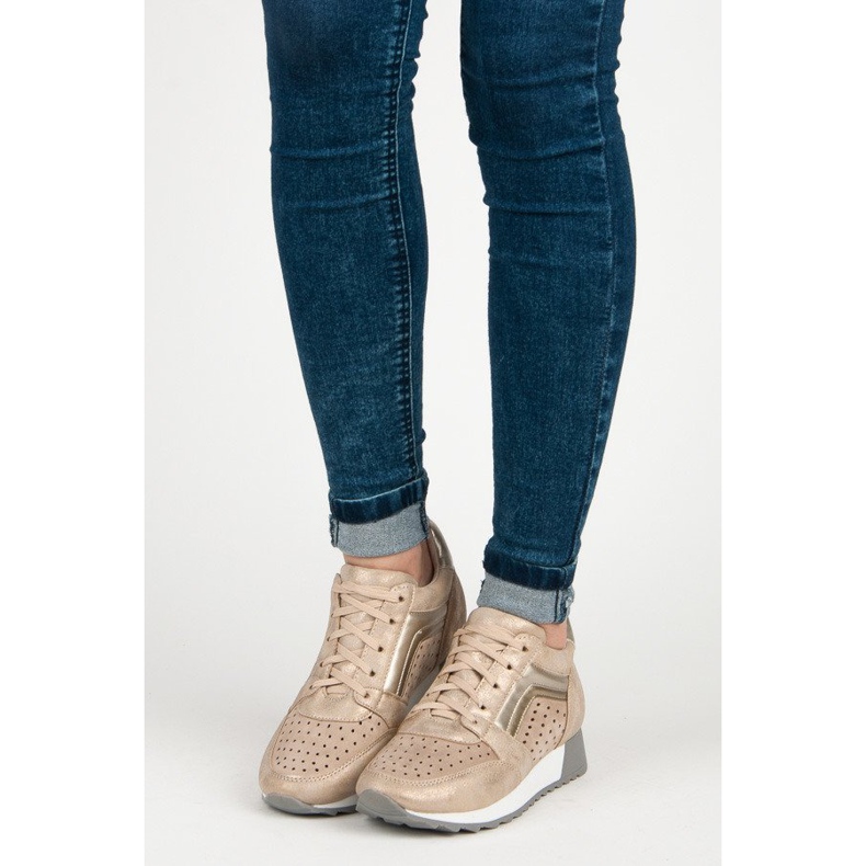 Kylie Sneakers alla moda sulla piattaforma giallo 1